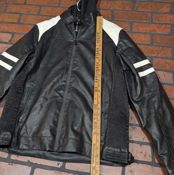 Fried Denim Men's M Hooded Performance Motorcycle Jacket - Picture 15 of 16